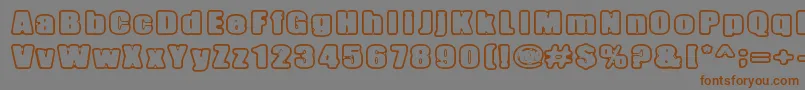 InertiaCreeps Font – Brown Fonts on Gray Background