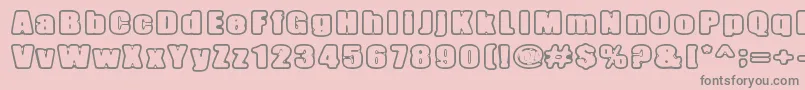 InertiaCreeps Font – Gray Fonts on Pink Background