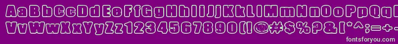 InertiaCreeps Font – Green Fonts on Purple Background