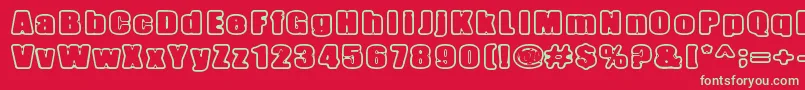 InertiaCreeps Font – Green Fonts on Red Background