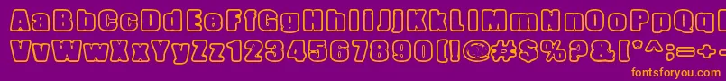 InertiaCreeps Font – Orange Fonts on Purple Background