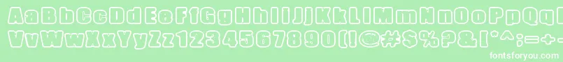 InertiaCreeps Font – White Fonts on Green Background