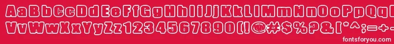 InertiaCreeps Font – White Fonts on Red Background