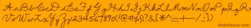 fuente Popsies – Fuentes Marrones Sobre Fondo Naranja