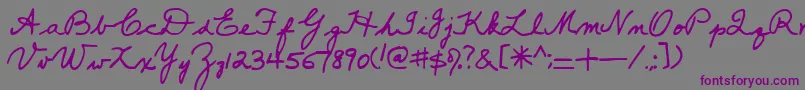 Popsies Font – Purple Fonts on Gray Background