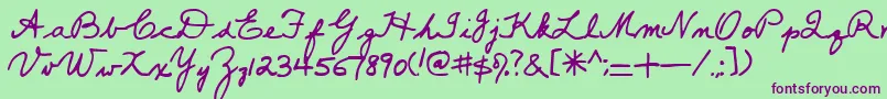 Popsies Font – Purple Fonts on Green Background