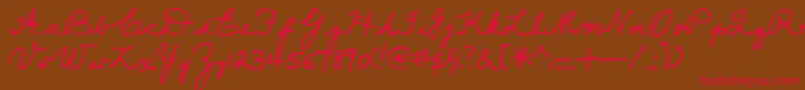 Popsies Font – Red Fonts on Brown Background