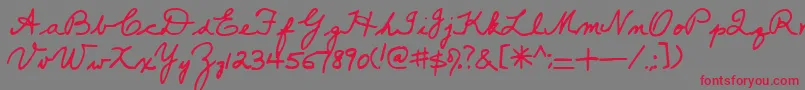 Popsies Font – Red Fonts on Gray Background