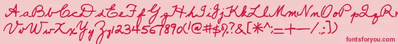 Popsies Font – Red Fonts on Pink Background