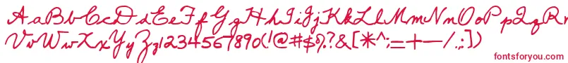 Popsies Font – Red Fonts on White Background