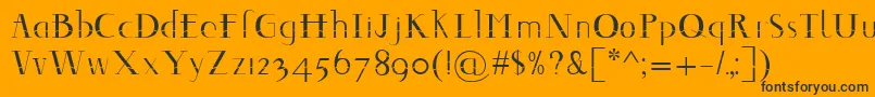 Decomontype Font – Black Fonts on Orange Background