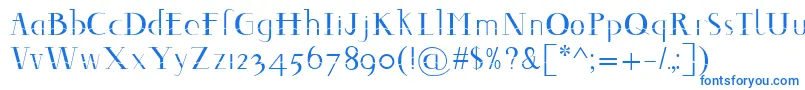 Шрифт Decomontype – синие шрифты