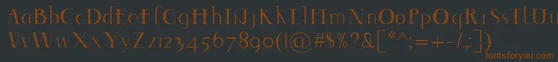 Decomontype Font – Brown Fonts on Black Background