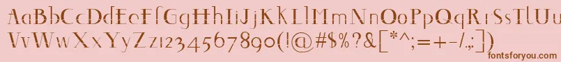 Decomontype Font – Brown Fonts on Pink Background