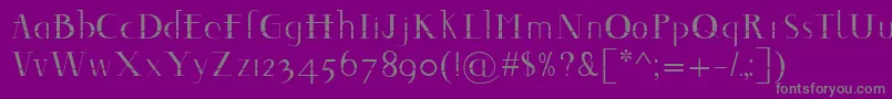 Decomontype Font – Gray Fonts on Purple Background