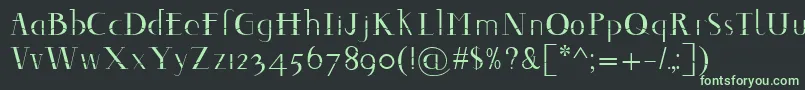 フォントDecomontype – 黒い背景に緑の文字