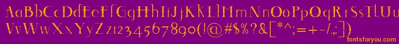 Decomontype Font – Orange Fonts on Purple Background
