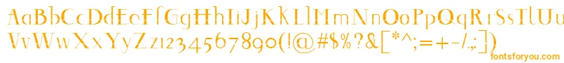 Шрифт Decomontype – оранжевые шрифты на белом фоне