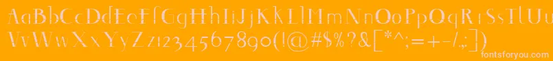 Decomontype Font – Pink Fonts on Orange Background