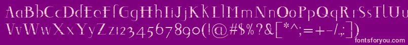 Decomontype-Schriftart – Rosa Schriften auf violettem Hintergrund