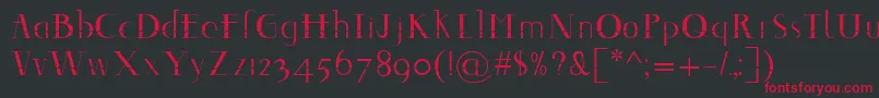 Шрифт Decomontype – красные шрифты на чёрном фоне
