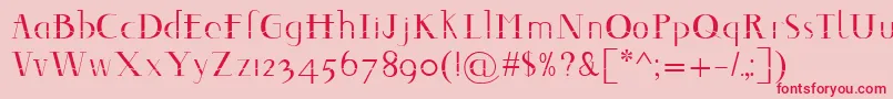 Decomontype Font – Red Fonts on Pink Background