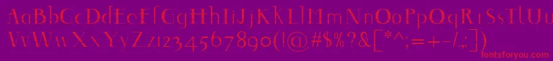 Шрифт Decomontype – красные шрифты на фиолетовом фоне
