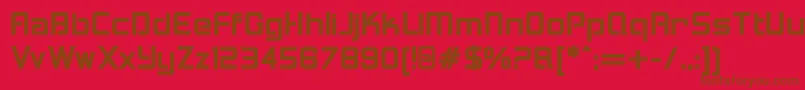 Saiba mais sobre a fonte LoganfiveBold Fonte LoganfiveBold – fontes marrons em um fundo vermelho