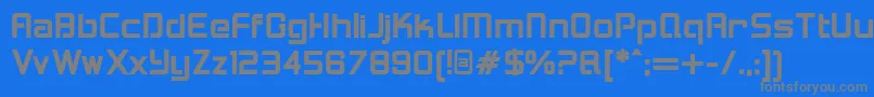 LoganfiveBold Font – Gray Fonts on Blue Background