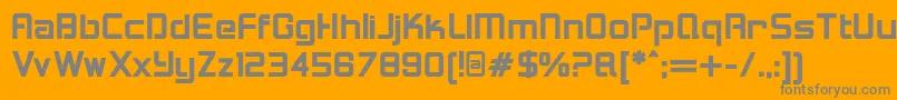 fuente LoganfiveBold – Fuentes Grises Sobre Fondo Naranja