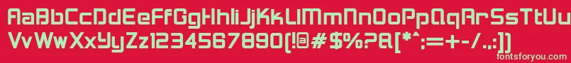 Więcej informacji o czcionce LoganfiveBold Czcionka LoganfiveBold – zielone czcionki na czerwonym tle