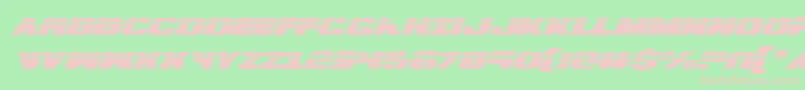 フォントBummerLaserItalic – 緑の背景にピンクのフォント