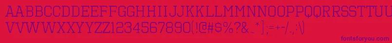 OctinvintagebrgRegular Font – Purple Fonts on Red Background