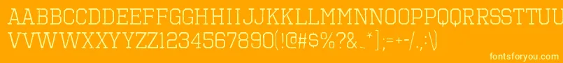 OctinvintagebrgRegular Font – Yellow Fonts on Orange Background