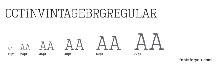 Размеры шрифта OctinvintagebrgRegular