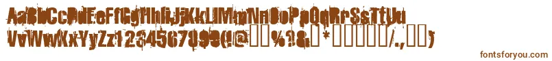 Strokeyb-fontti – ruskeat fontit valkoisella taustalla