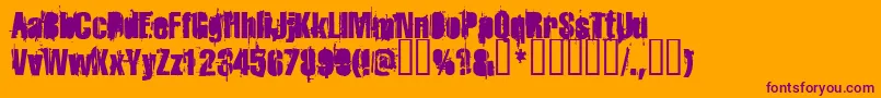Strokeyb Font – Purple Fonts on Orange Background