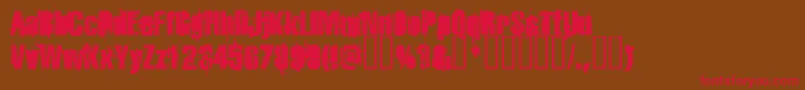 Strokeyb Font – Red Fonts on Brown Background