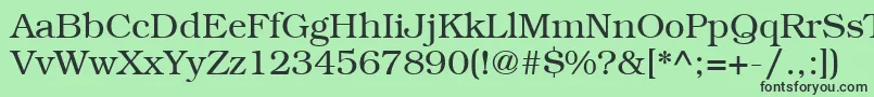 ItcBookmanLtLight Font – Black Fonts on Green Background