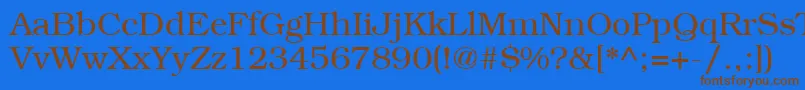 ItcBookmanLtLight Font – Brown Fonts on Blue Background