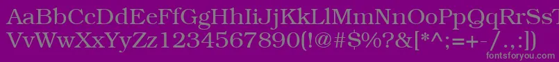 フォントItcBookmanLtLight – 紫の背景に灰色の文字