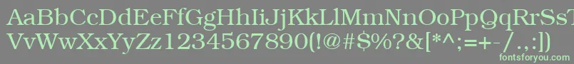 ItcBookmanLtLight Font – Green Fonts on Gray Background