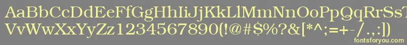 ItcBookmanLtLight Font – Yellow Fonts on Gray Background