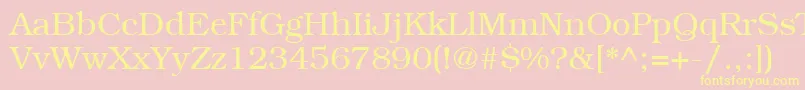 ItcBookmanLtLight Font – Yellow Fonts on Pink Background
