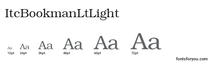 ItcBookmanLtLight Font Sizes