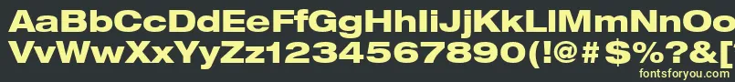 Шрифт HelveticaLt83HeavyExtended – жёлтые шрифты на чёрном фоне