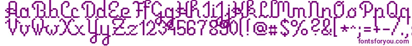 Шрифт Primusscript – фиолетовые шрифты на белом фоне