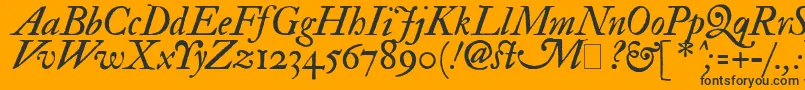 Fedpit2 Font – Black Fonts on Orange Background