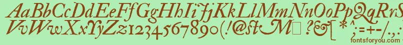 Fedpit2 Font – Brown Fonts on Green Background