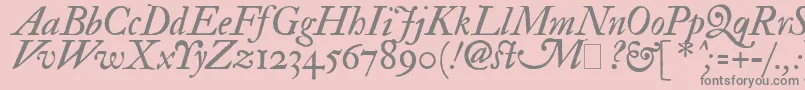 Fedpit2 Font – Gray Fonts on Pink Background